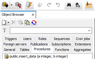 Object Browser for PostgreSQL database