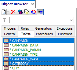 Selecting Tables to Synchronize