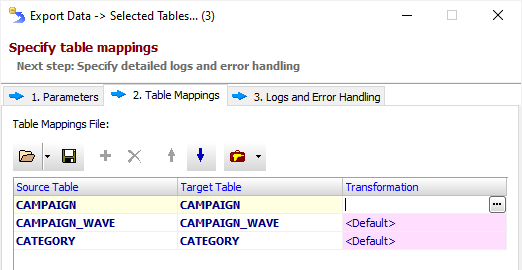 Table Mappings